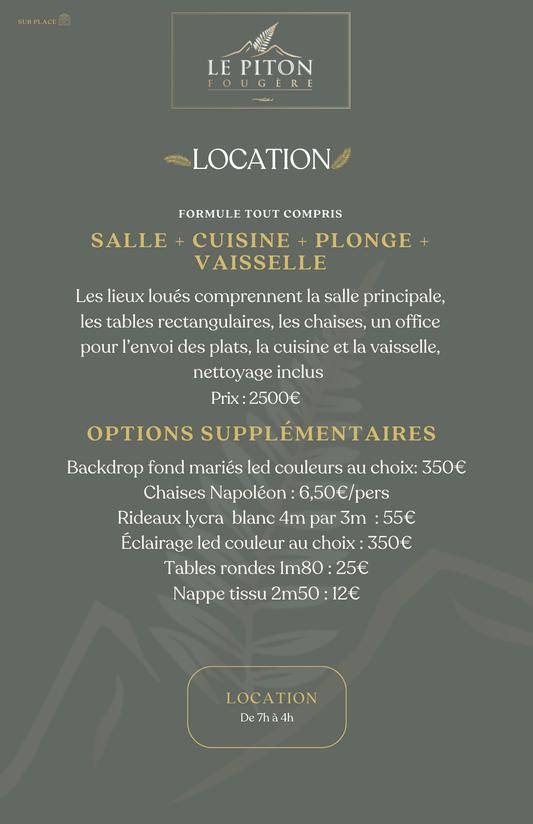 Location salle seule